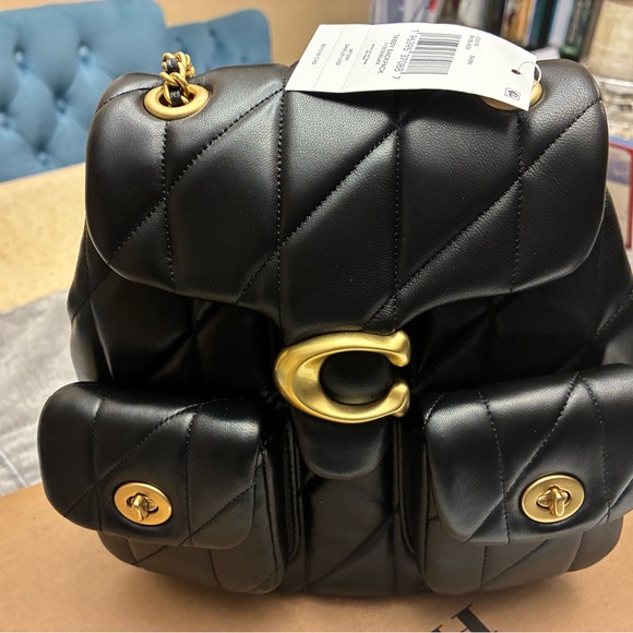 Coach Handbags - Authentic Coach Tabby Black Quilted Backpack with Gold Hardware~NWT